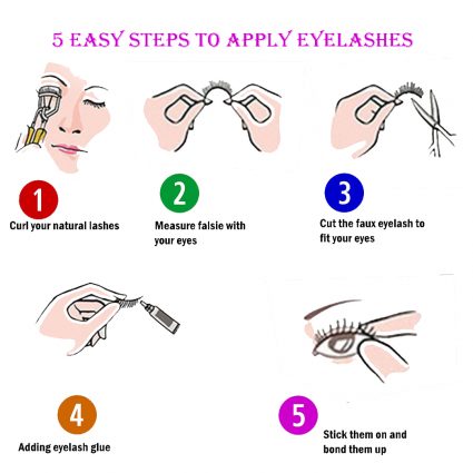 5 Easy Steps to Apply False eyelashes